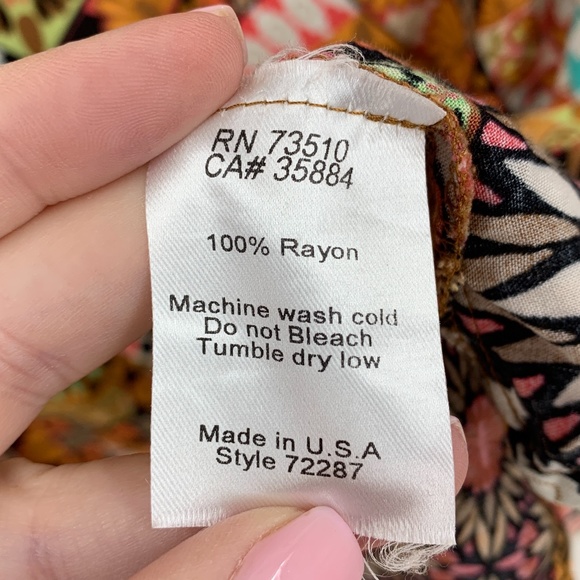 Uncle Frank Boho Drop Waist Bell Sleeve Dress Sz S - Picture 12 of 16